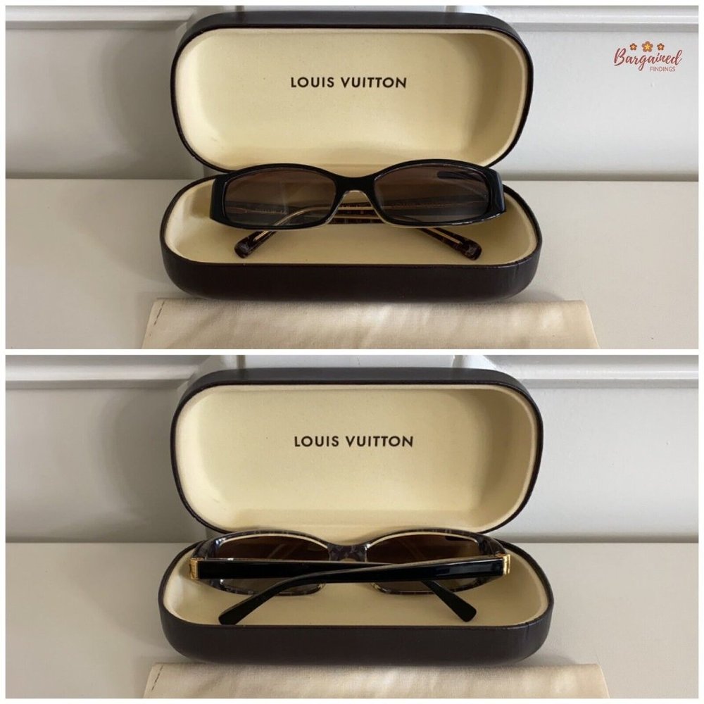 Authentic LOUIS VUITTON Black Rims Brown Lenses Gradient Tint Sunglasses ZO111W - Picture 12 of 12